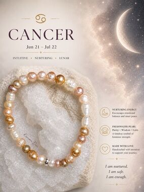 Gemini-Genuine Freshwater Pearl Stretch Mini Layering Bracelet